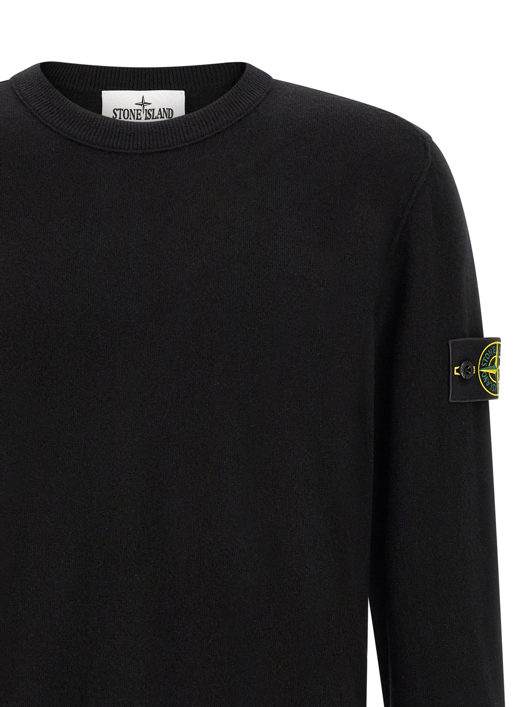 Stone Island Black Virgin Wool Cardigan