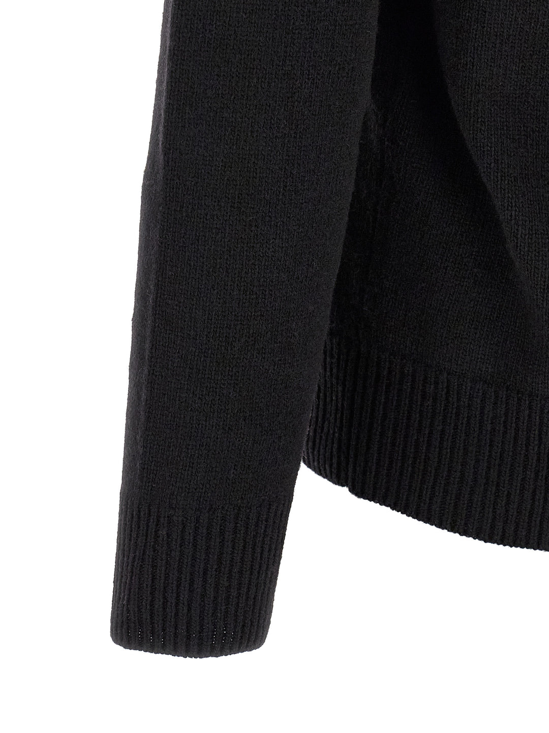 Stone Island Black Virgin Wool Cardigan