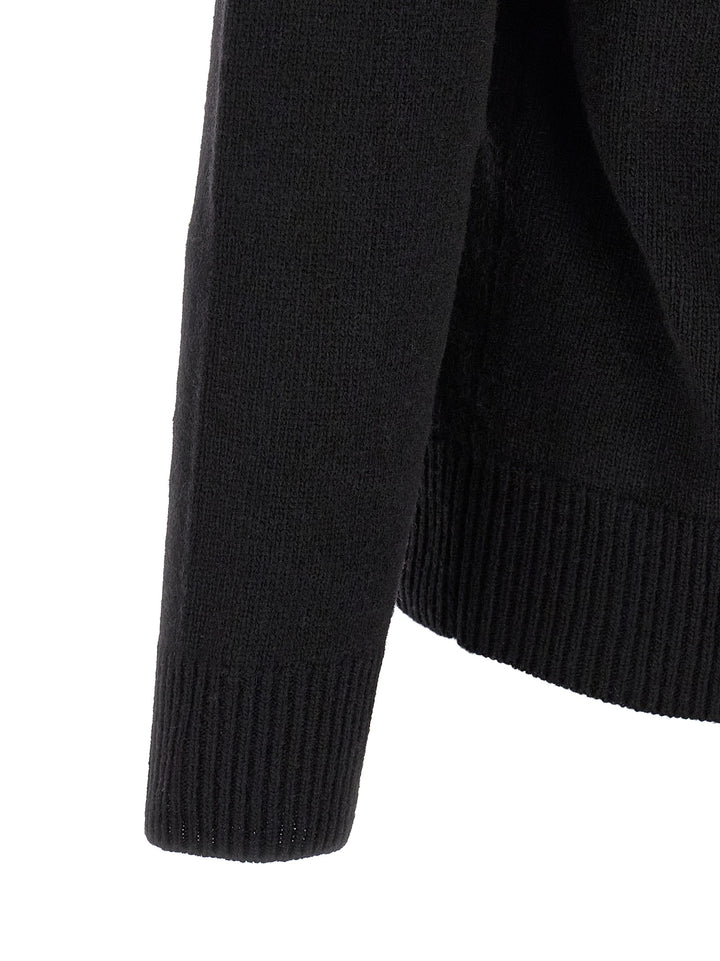 Stone Island Black Virgin Wool Cardigan