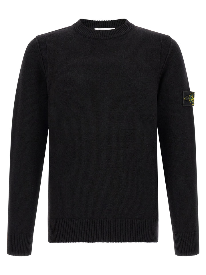 Stone Island Black Virgin Wool Cardigan