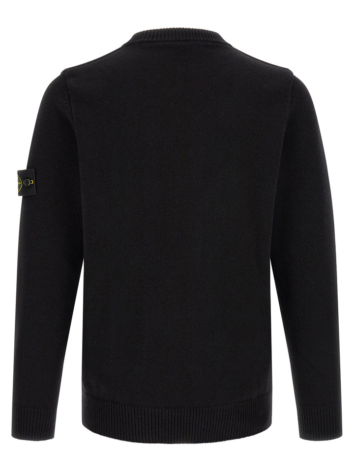 Stone Island Black Virgin Wool Cardigan
