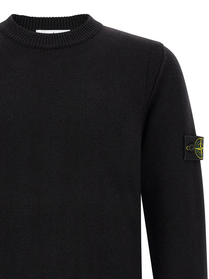 Stone Island Black Virgin Wool Cardigan