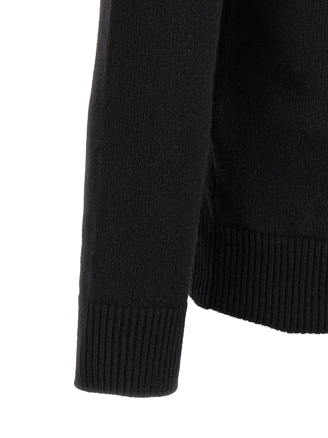 Stone Island Black Virgin Wool Cardigan