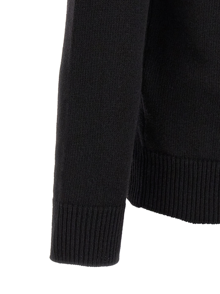 Stone Island Black Virgin Wool Cardigan