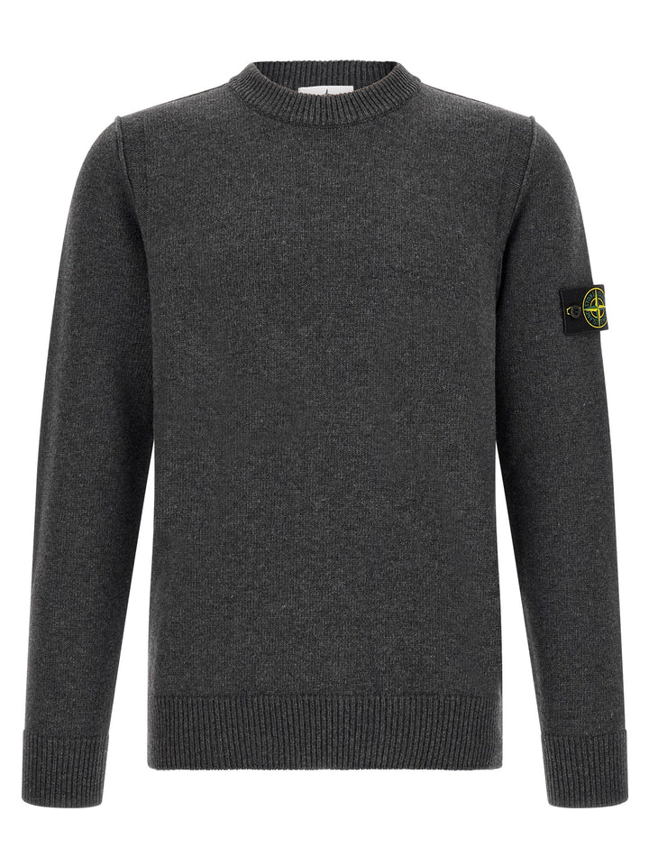 Stone Island Gray Virgin Wool Cardigan