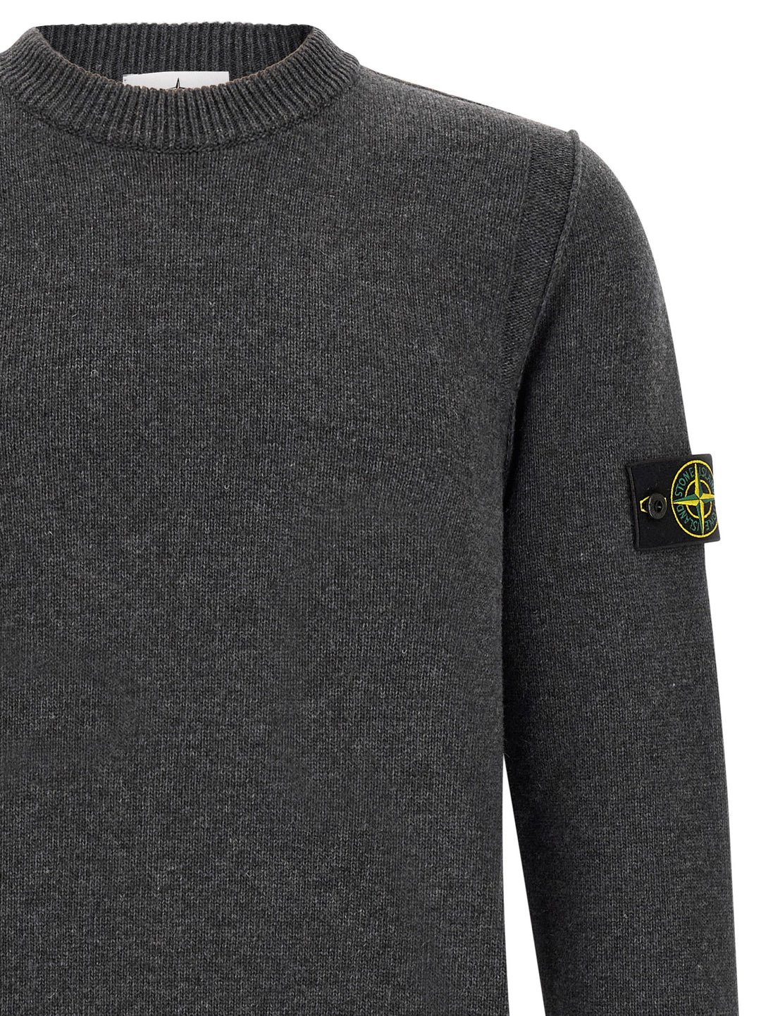 Stone Island Gray Virgin Wool Cardigan