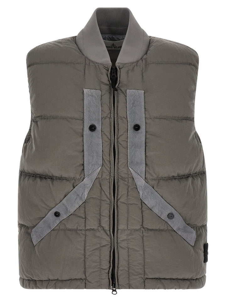Stone Island Gray Polyamide Sleeveless Jacket