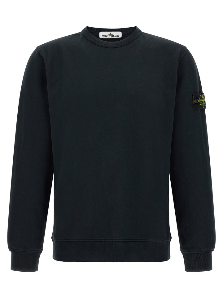 Stone Island Blue Cotton Sweatshirt