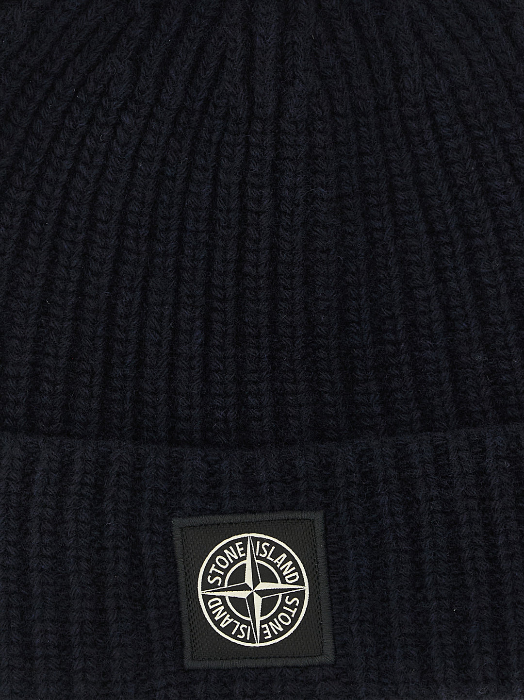 Stone Island Blue Virgin Wool Beanie