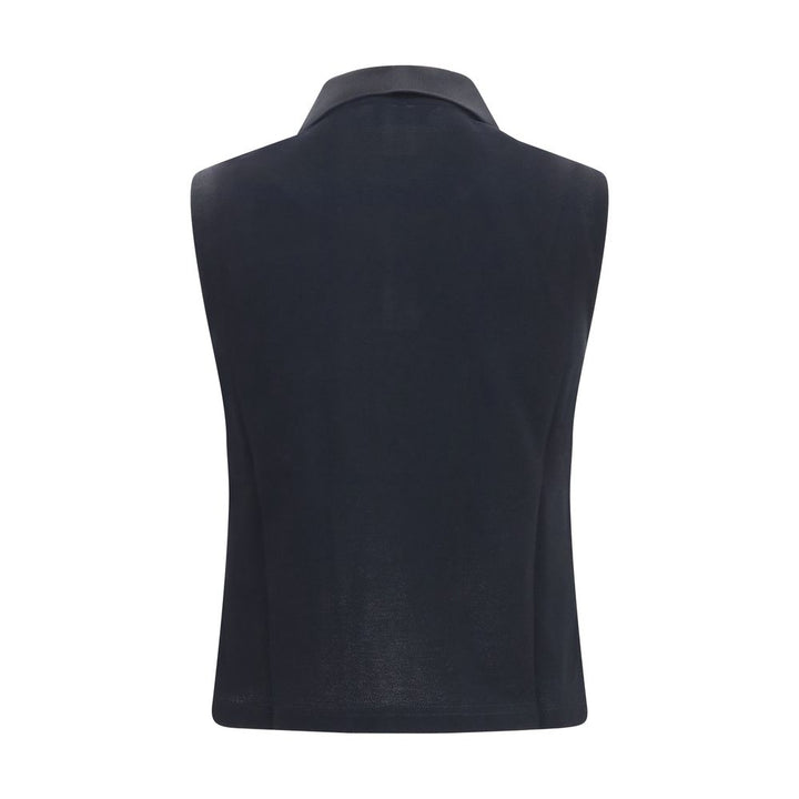 Saint Laurent Black Recycled Cotton Polo Shirt