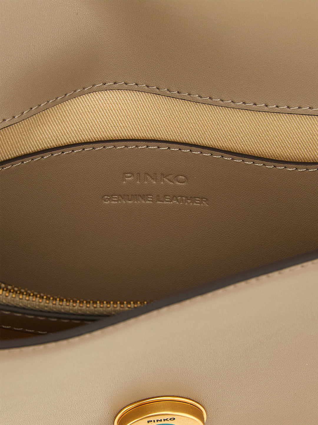 PINKO Gray Calfskin Crossbody Bag