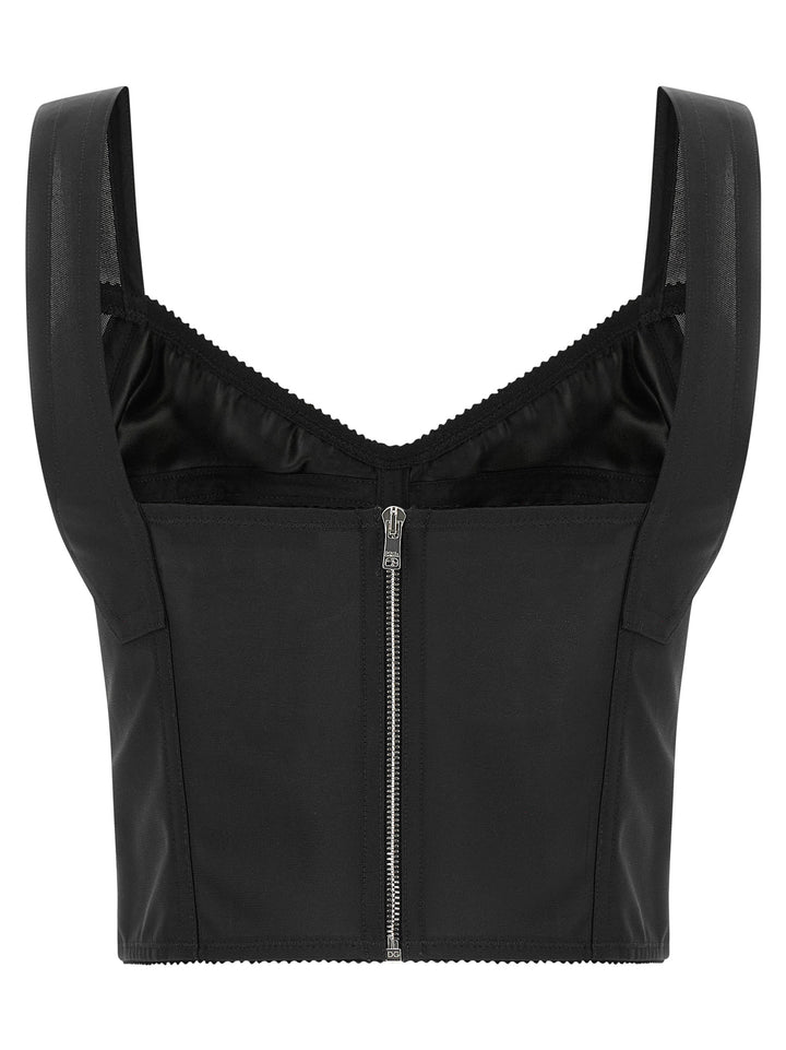 Dolce &amp; Gabbana Black Polyamide Tank Tops