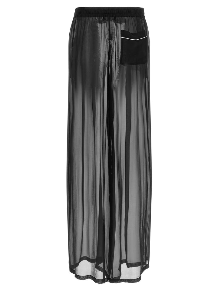 Dolce &amp; Gabbana Black Silk Casual Pants