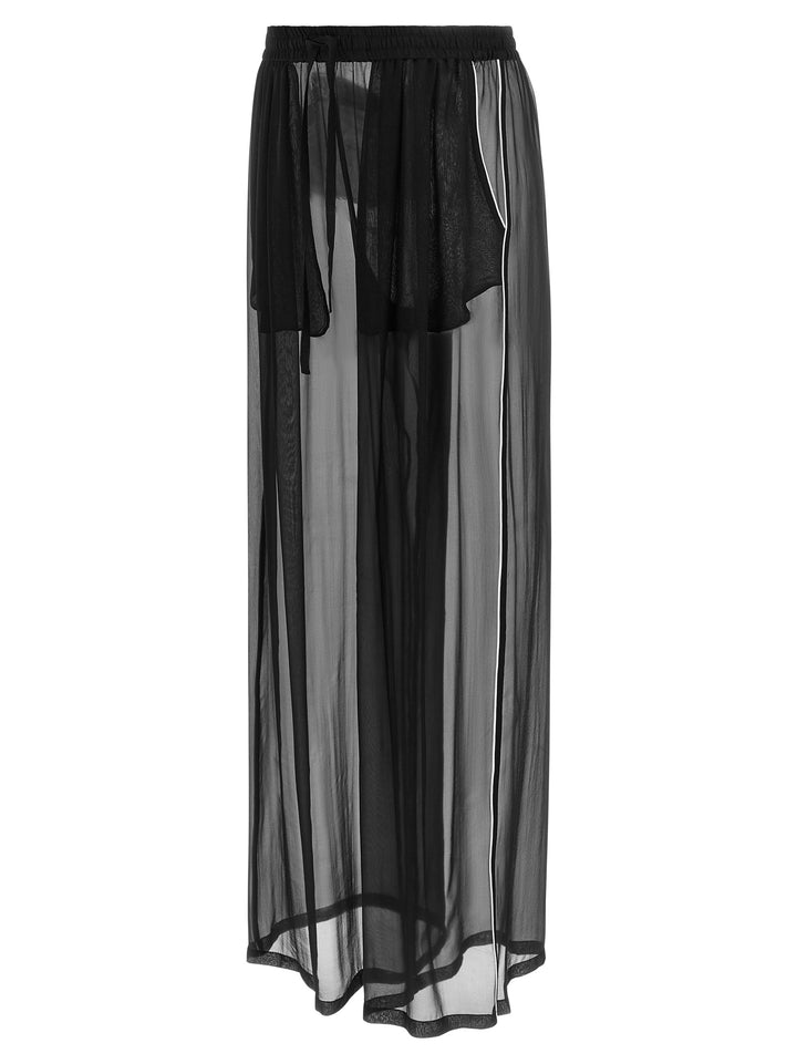 Dolce &amp; Gabbana Black Silk Casual Pants