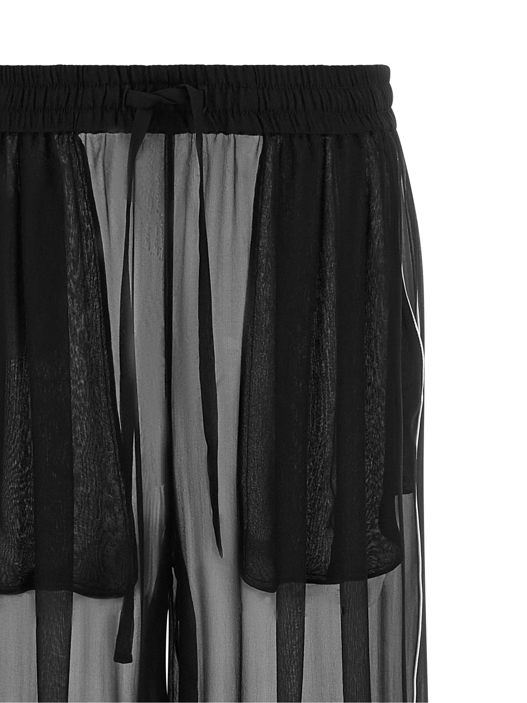 Dolce &amp; Gabbana Black Silk Casual Pants