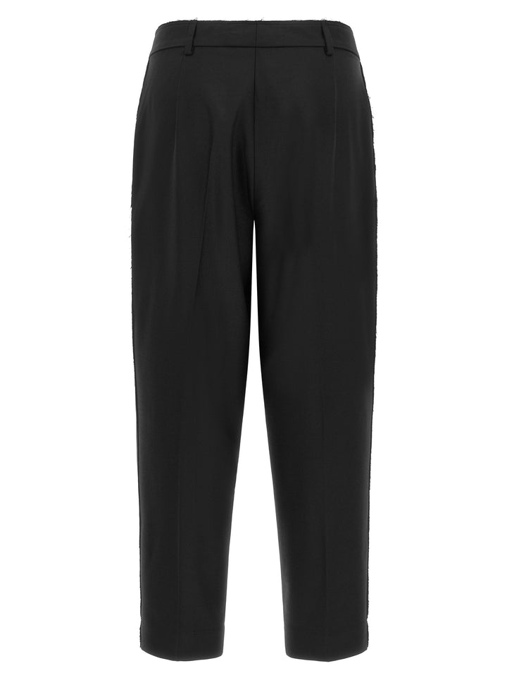 Gianluca Capannolo Black Wool Cropped Pants