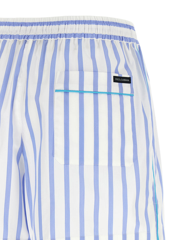 Dolce &amp; Gabbana Blue Cotton Bermuda Shorts