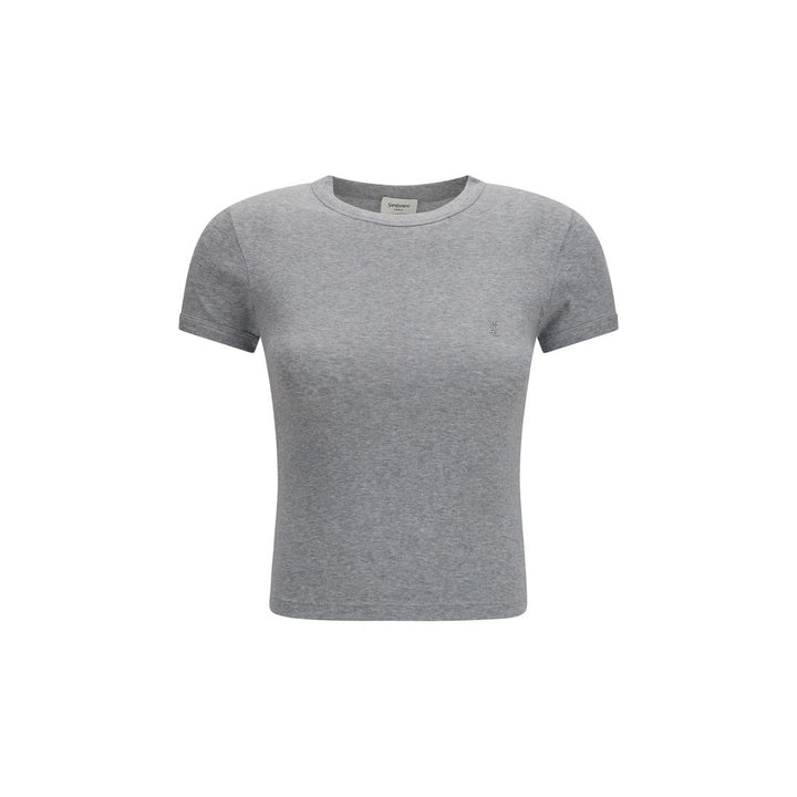 Saint Laurent Gray Cotton T-Shirt