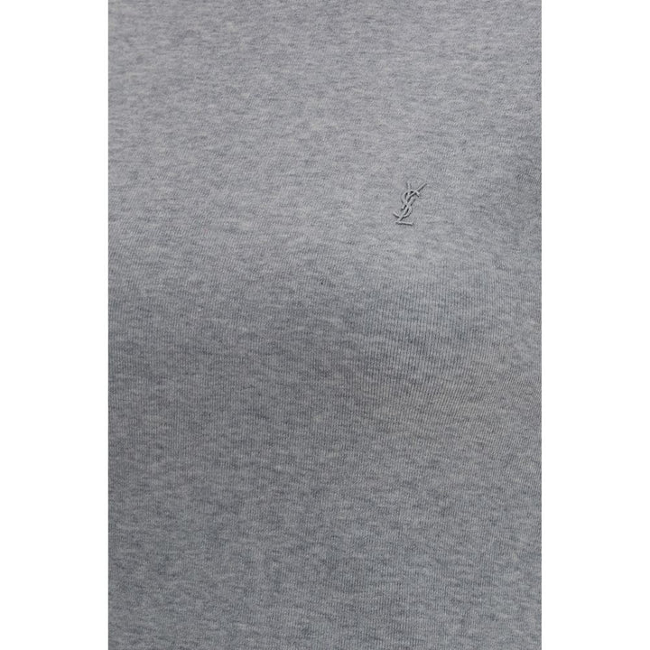 Saint Laurent Gray Cotton T-Shirt