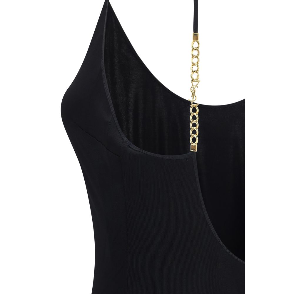 Saint Laurent Black Viscose Casual Dress