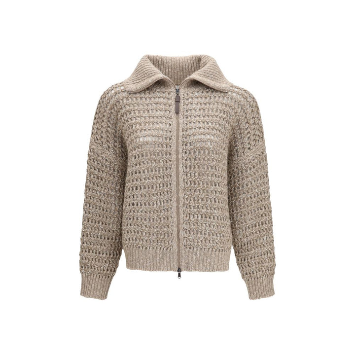 Brunello Cucinelli Gray Cashmere Cardigan