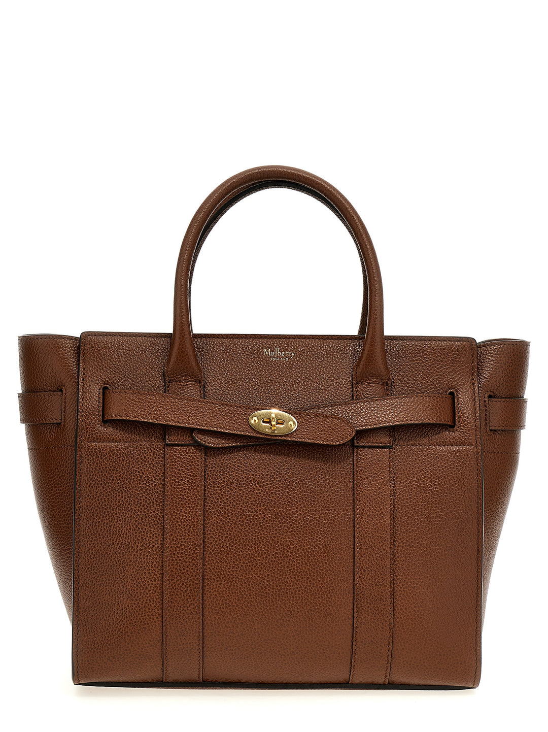 Mulberry Brown Bovine Leather Tote Bag