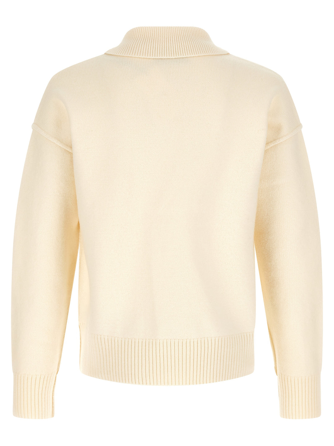 Ami Paris Bicolor Wool Polo Shirt