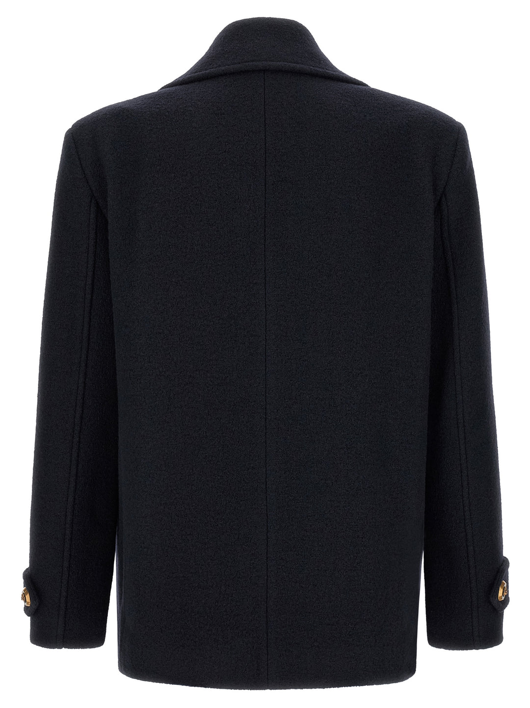 Balmain Blue Virgin Wool Coat