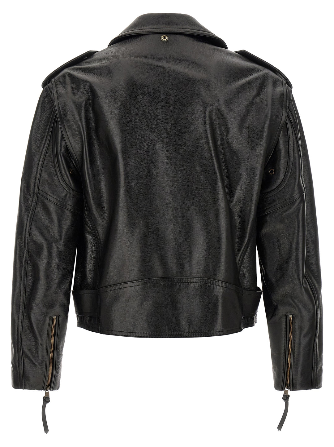 Balmain Black Calfskin Leather Jacket