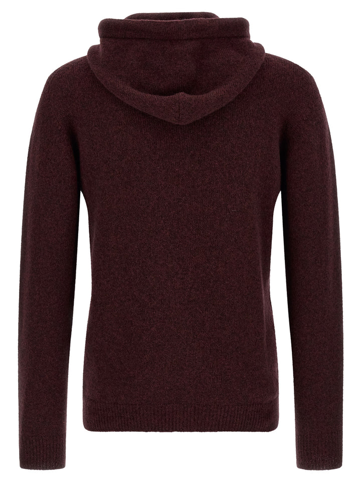 Roberto Collina Bordeaux Wool Cardigan
