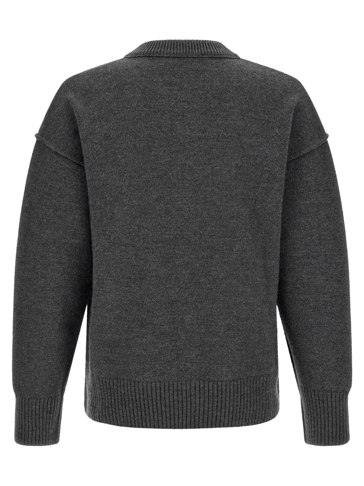 Ami Paris Gray Wool Cardigan