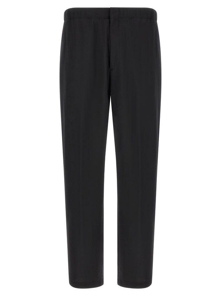 Lardini Black Virgin Wool Dress Pants