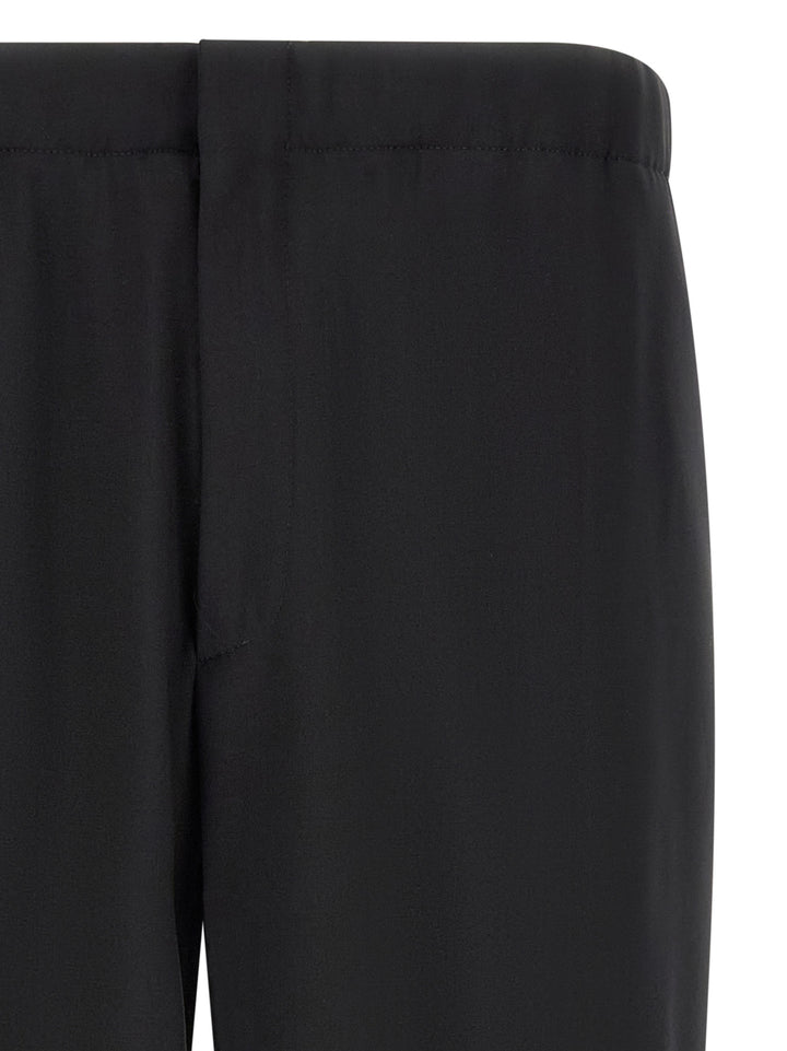 Lardini Black Virgin Wool Dress Pants