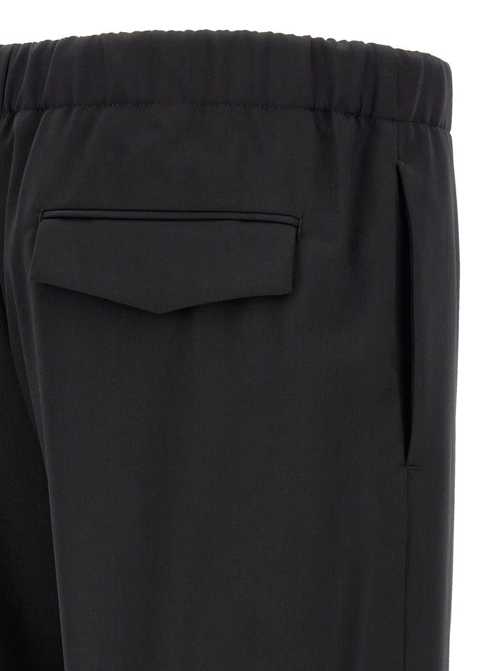 Lardini Black Virgin Wool Dress Pants