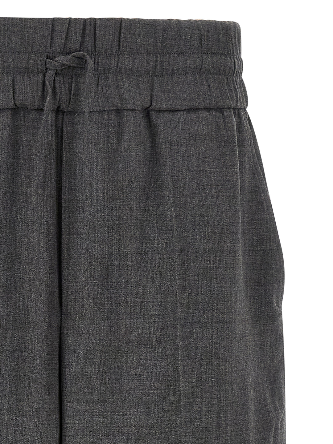 Ami Paris Gray Virgin Wool Casual Pants
