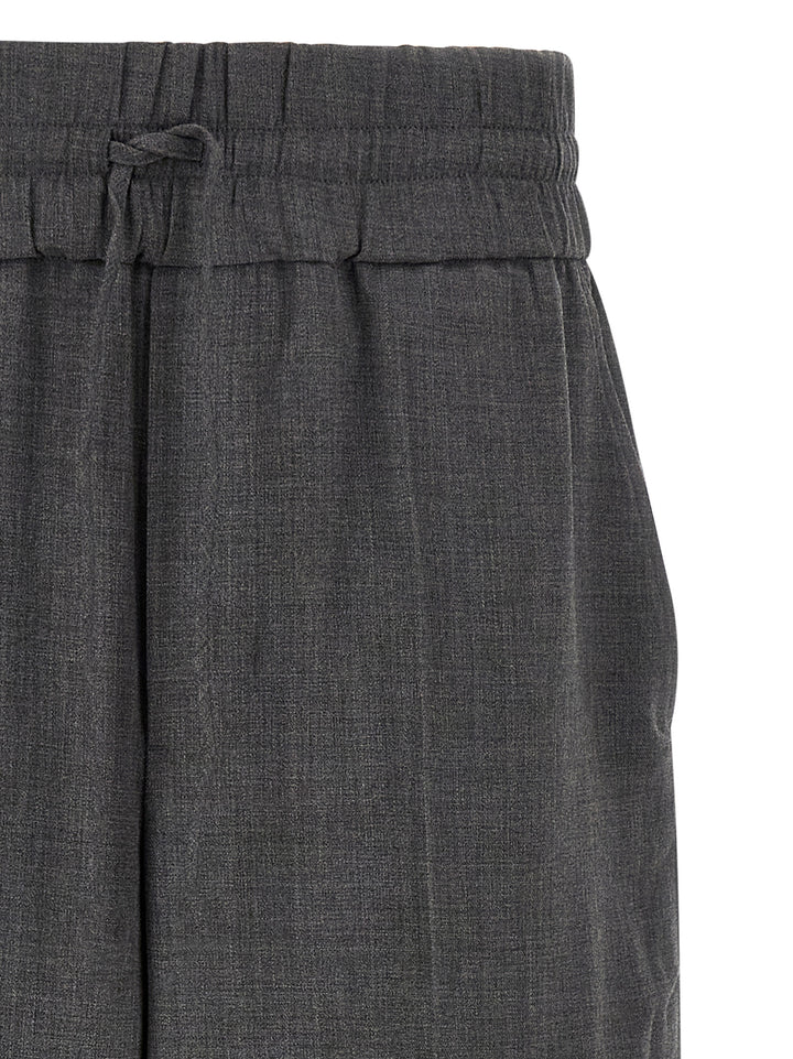 Ami Paris Gray Virgin Wool Casual Pants