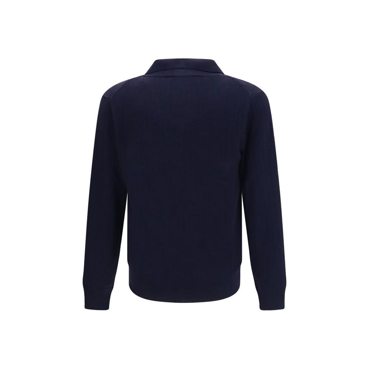 Brooksfield Blue Wool Oves Aries Cardigan