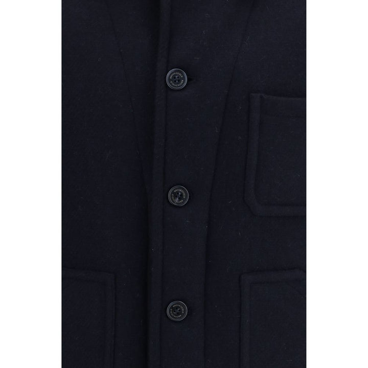 Brooksfield Blue Wool Oves Aries Full-Length Jacket
