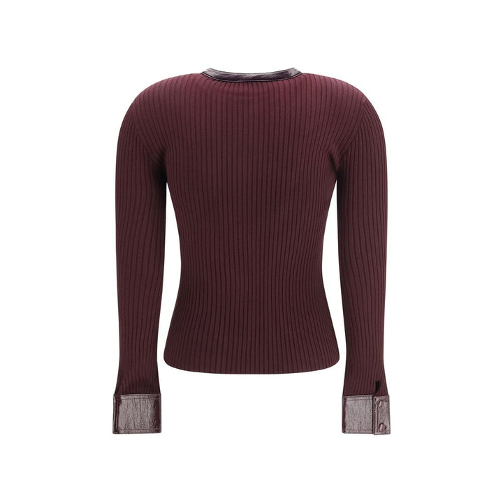 Courrèges Bordeaux Viscose Cardigan