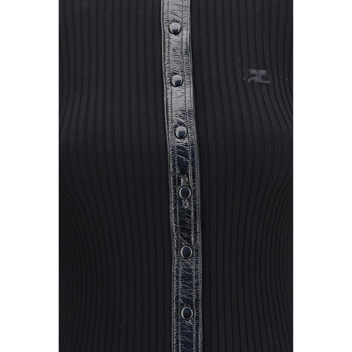 Courrèges Black Viscose Cardigan