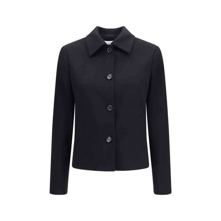 Lardini Black Wool Oves Aries Full-Length Jacket