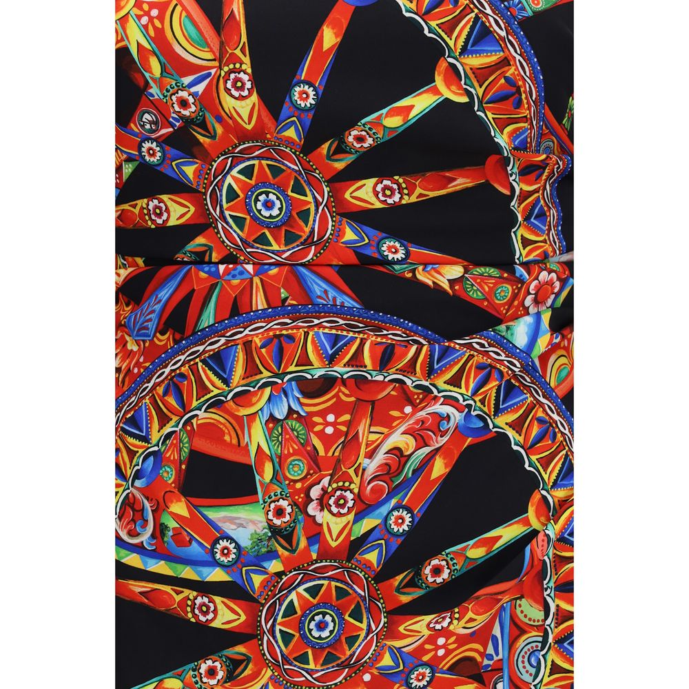 Dolce &amp; Gabbana Multicolor Silk Cocktail Dress