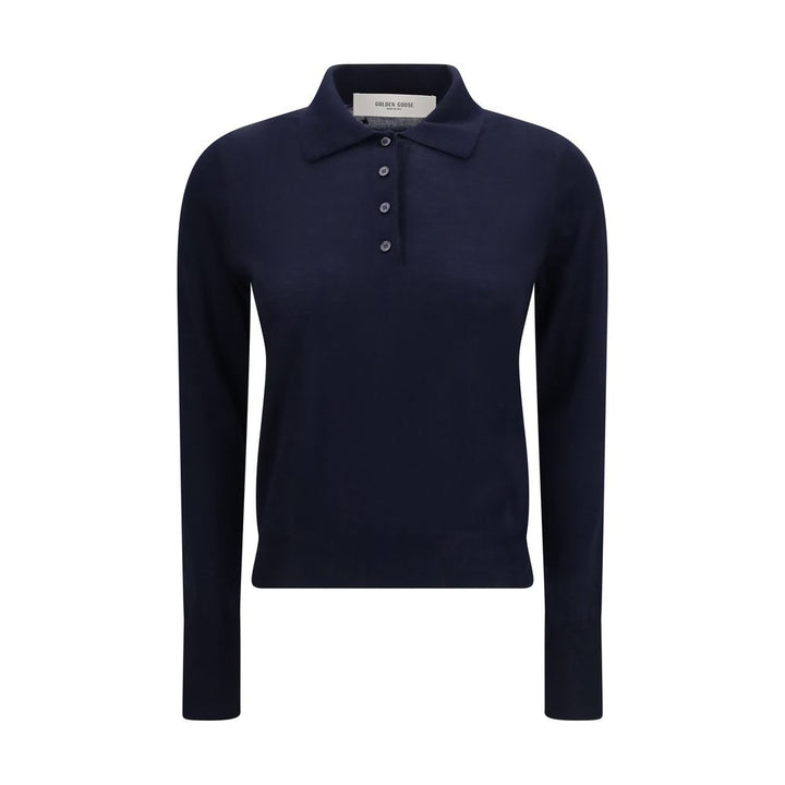 Golden Goose Blue Wool Oves Aries Shirt
