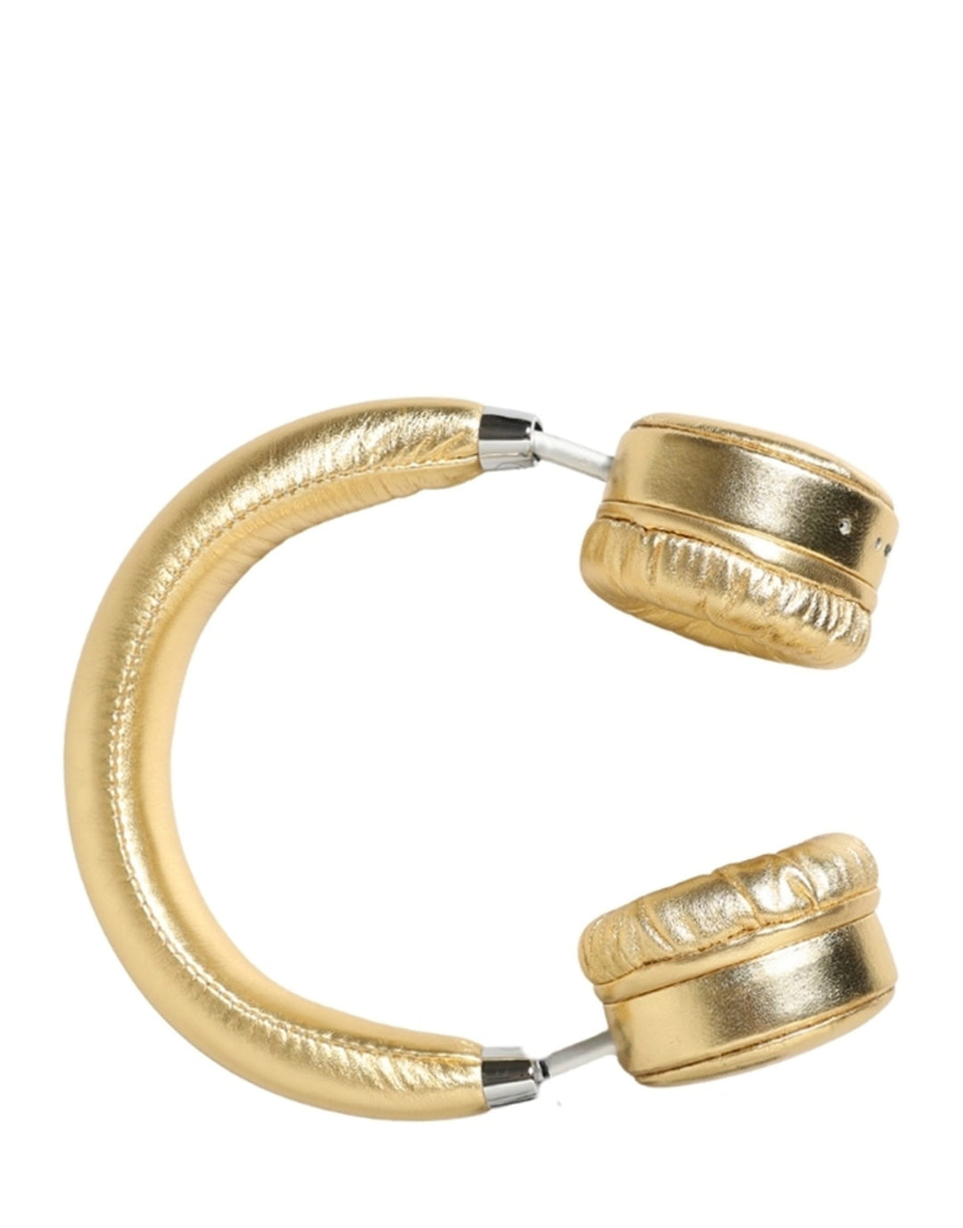 Dolce &amp; Gabbana Women Gold Leather Wireless On-Ear Headset Headphones