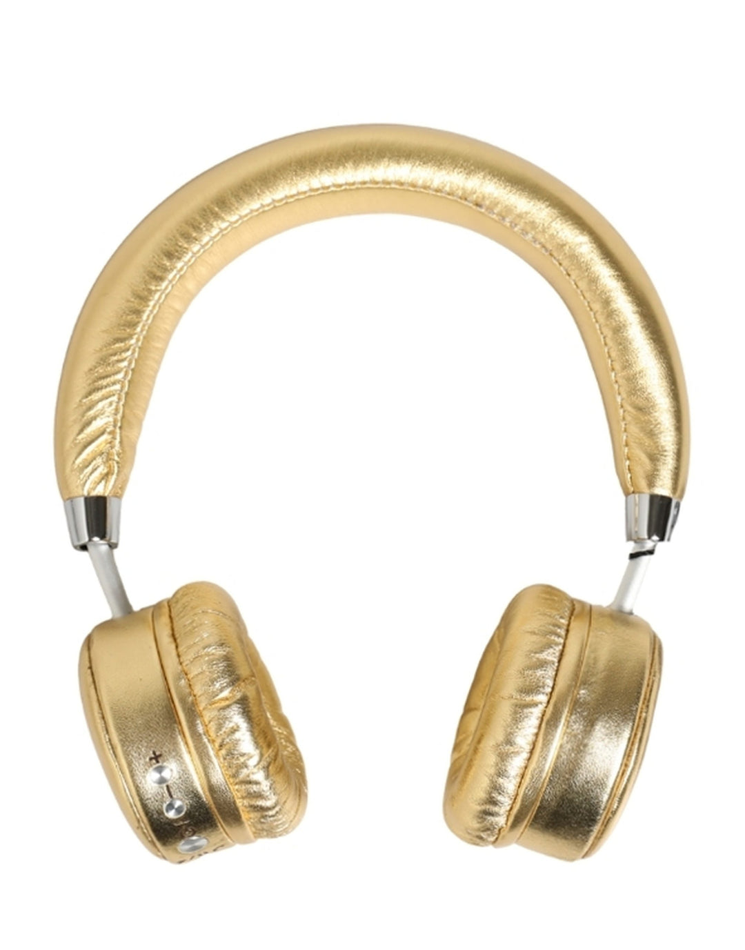 Dolce &amp; Gabbana Women Gold Leather Wireless On-Ear Headset Headphones