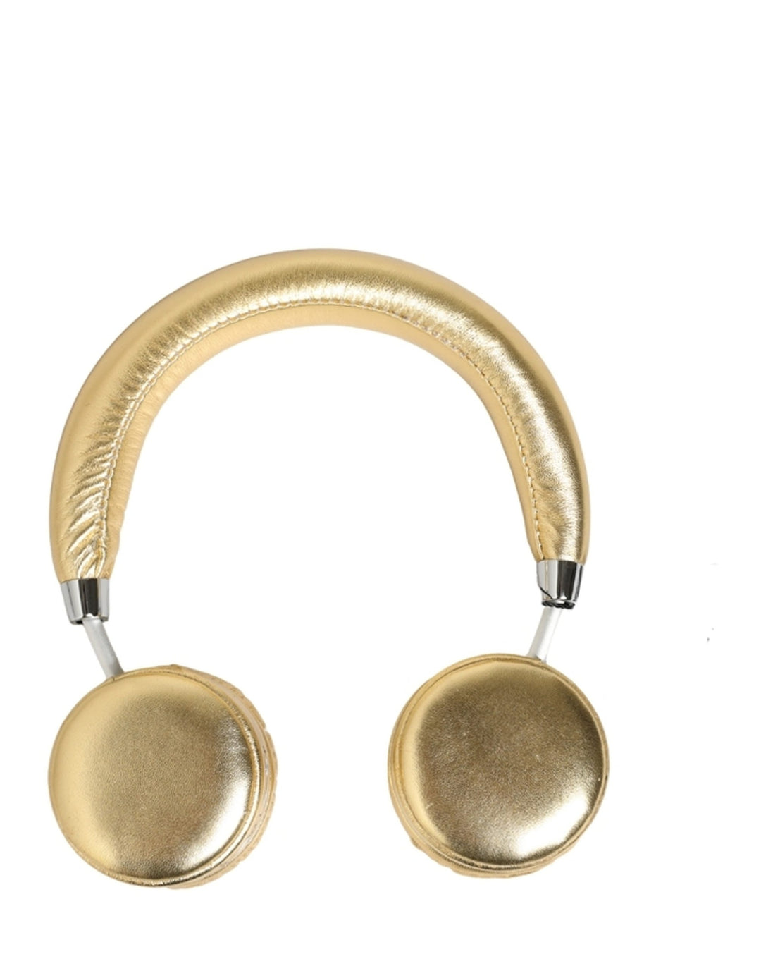 Dolce &amp; Gabbana Women Gold Leather Wireless On-Ear Headset Headphones