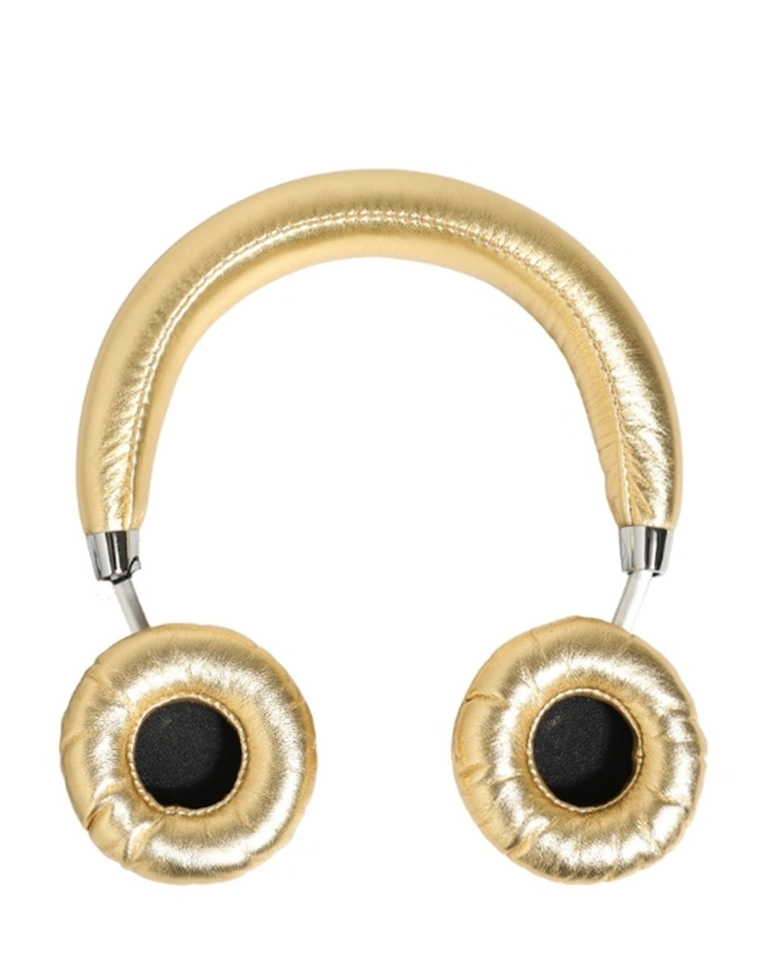 Dolce &amp; Gabbana Women Gold Leather Wireless On-Ear Headset Headphones