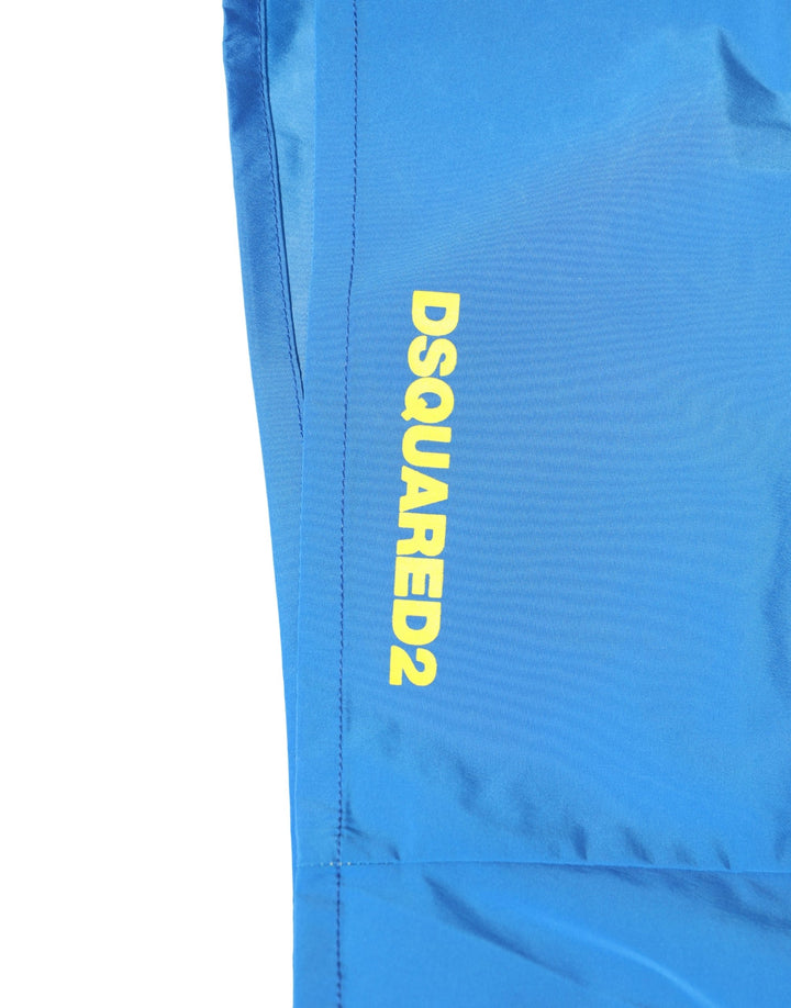 Dsquared² Blue Yellow Floral Boxer Shorts Beachwear Swimwear