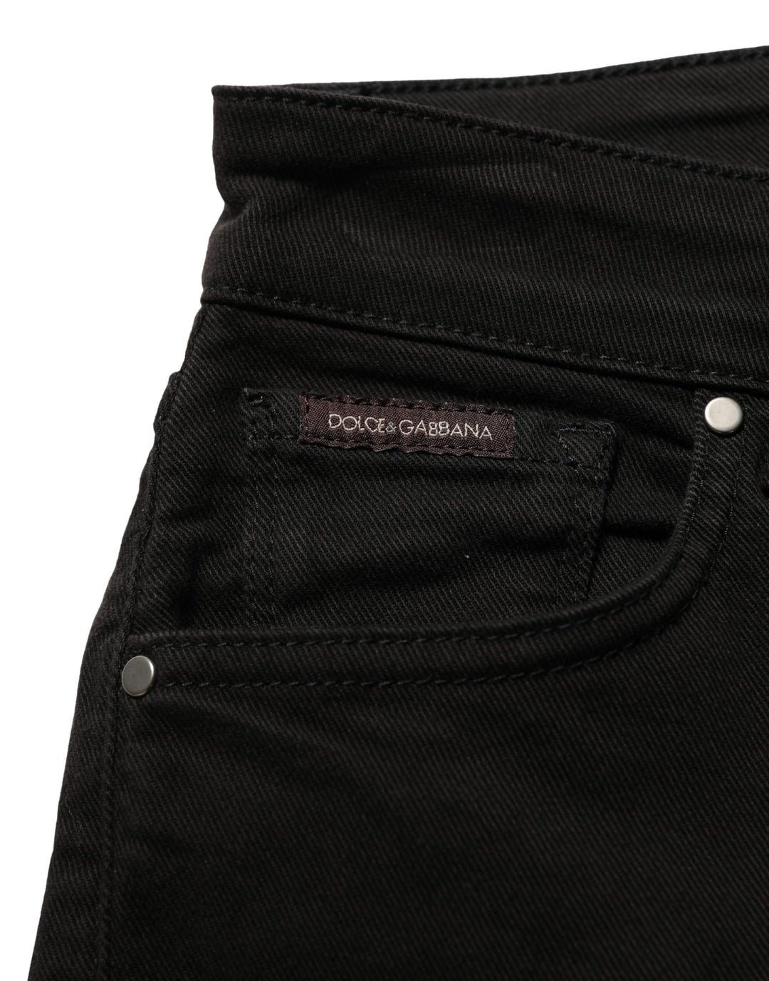 Dolce &amp; Gabbana Black Cotton Stretch Skinny Denim Jeans