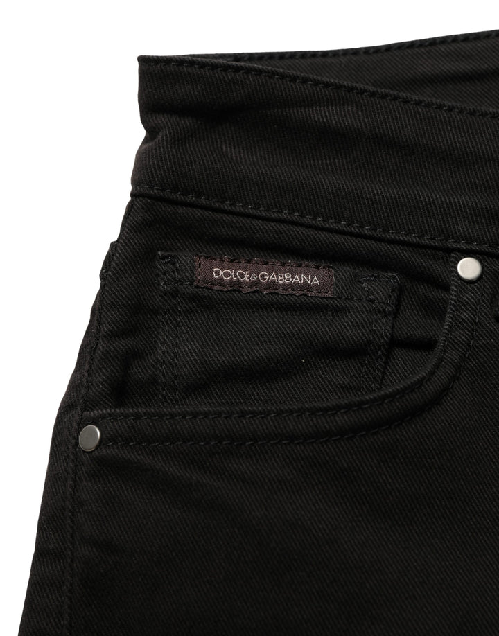 Dolce &amp; Gabbana Black Cotton Stretch Skinny Denim Jeans